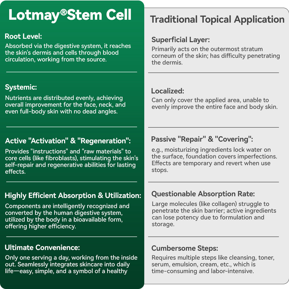 Lotmay® Orální Kapky s Kmenovými Buňkami & Kolagenovými Peptidy 👩‍⚕️ (Pro zpevnění povadlé pleti & redukci tvorby vrásek) 🌿